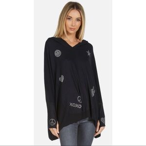 Lauren Moshi crystal XO Elements hoodie